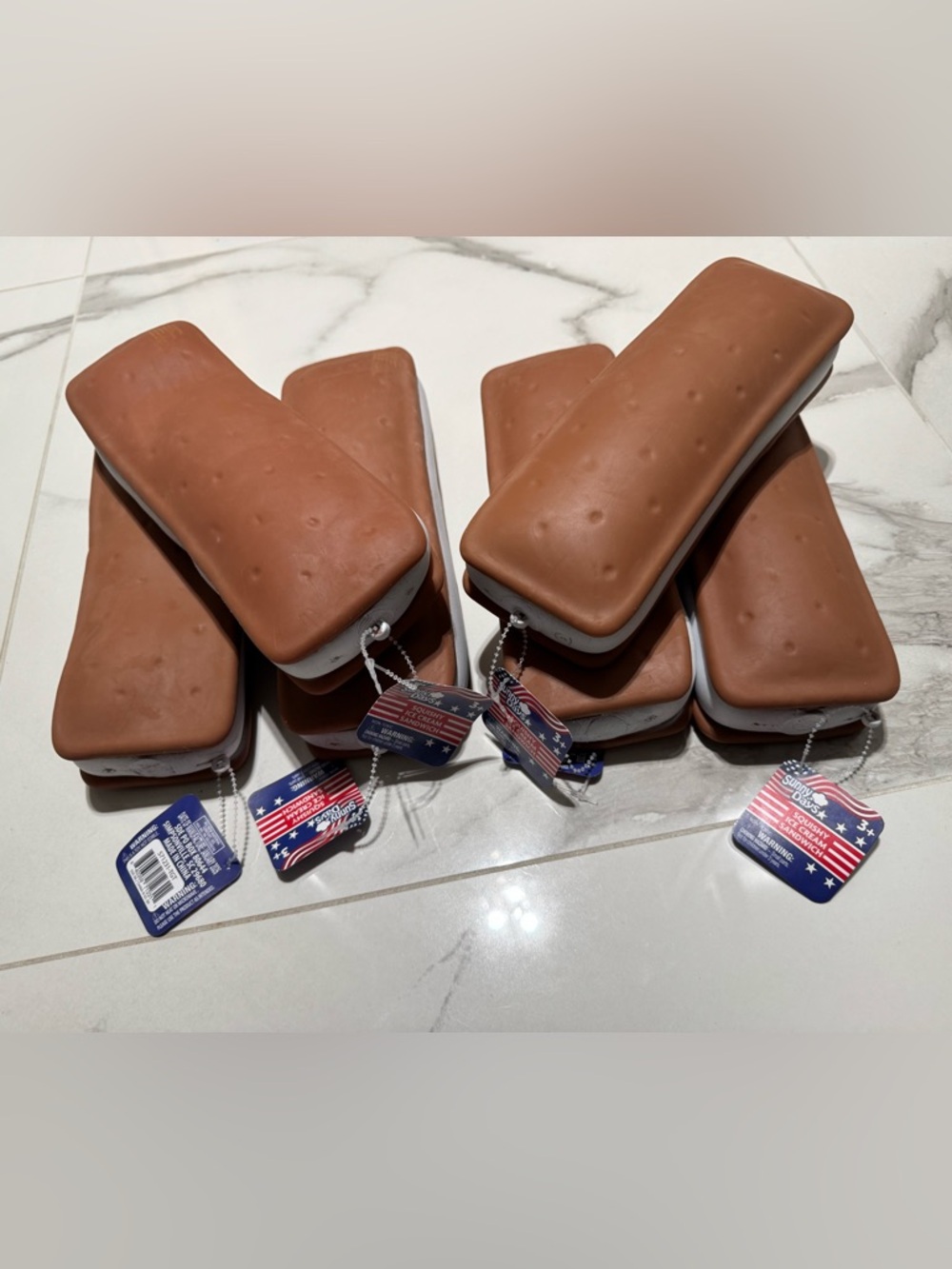 Sunny days squeezey Brown Ice Cream Sandwich Sensory Squishy